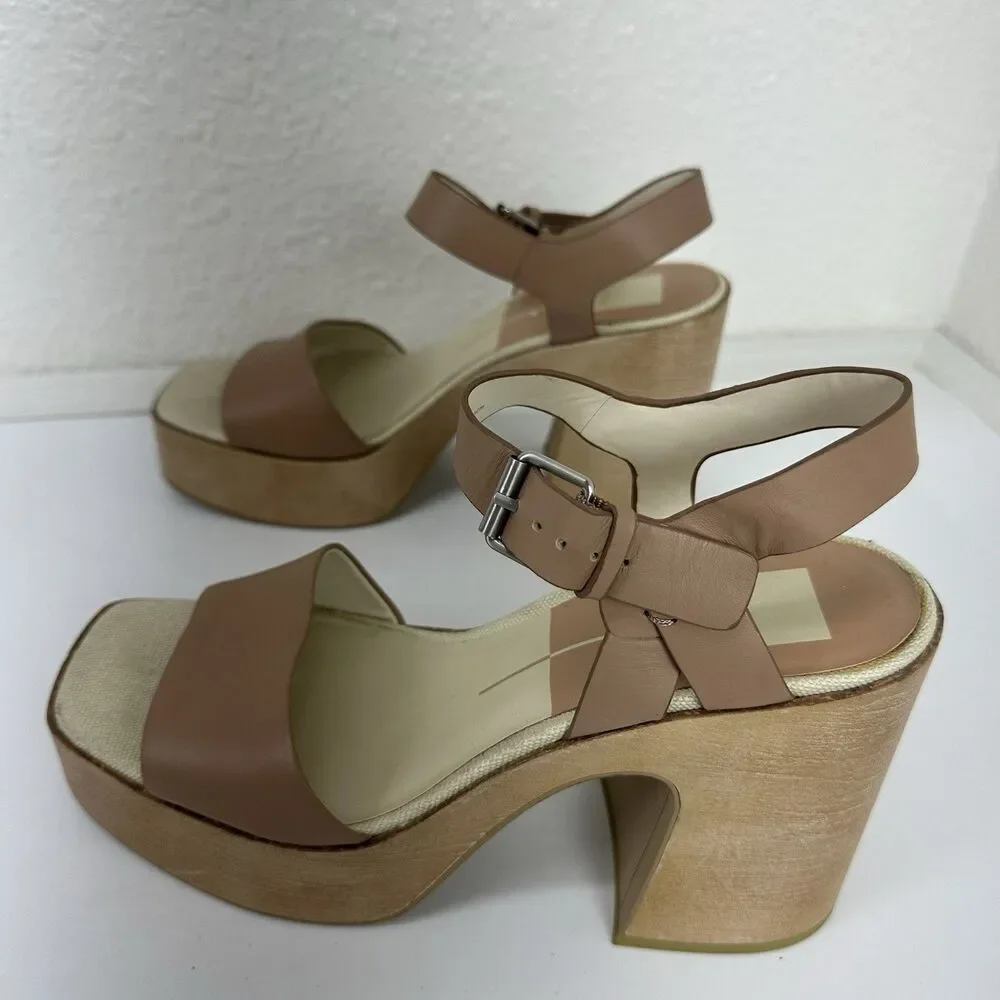 Dolce Vita Wallis Heels in Cafe Stella Chunky Platform Sandals Wedding Party 9